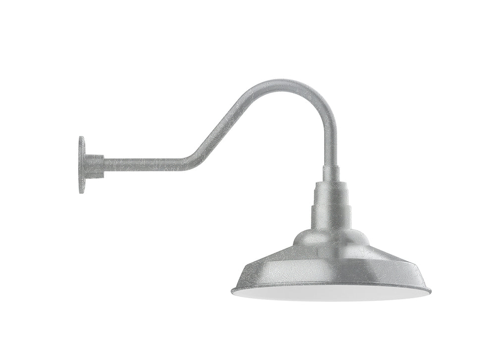 Warehouse 16" LED Gooseneck Wall light in Painted Galvanized | Montclair Light Works