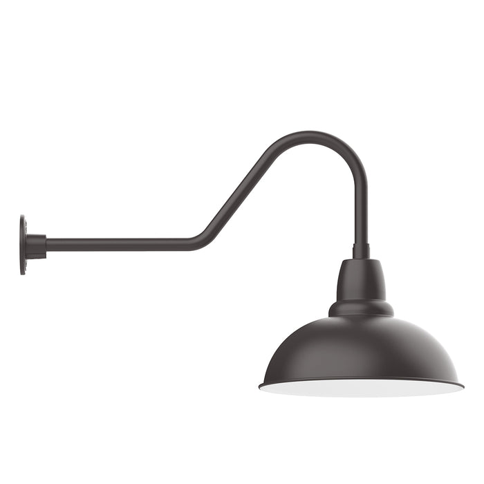 Cafe 16" gooseneck wall light in Bronze Matte | Montclair Light Works