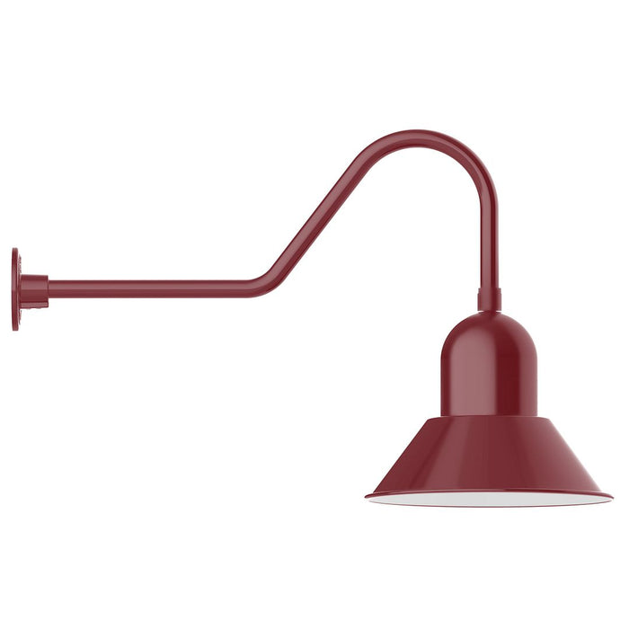 Prima 14" Gooseneck Wall Light in Barn Red