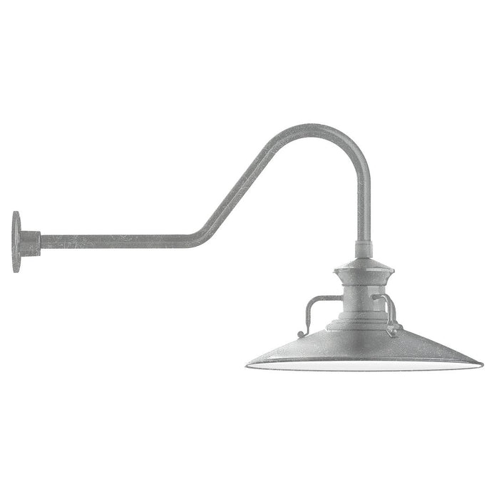 Homestead 18" Gooseneck Wall Light in Painted Galvanized