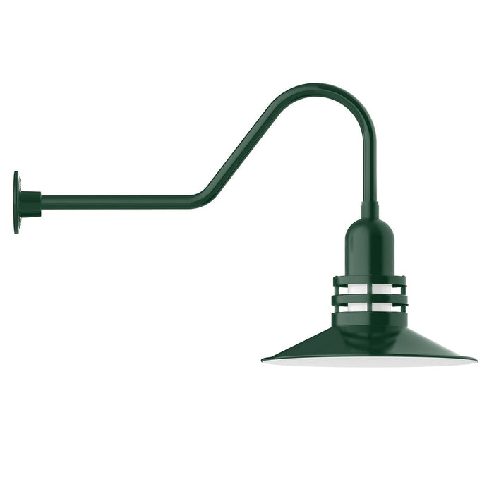 Atomic 16" Gooseneck Wall Light in Forest Green