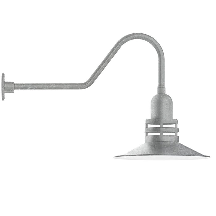 Atomic 16" Gooseneck Wall Light in Painted Galvanized