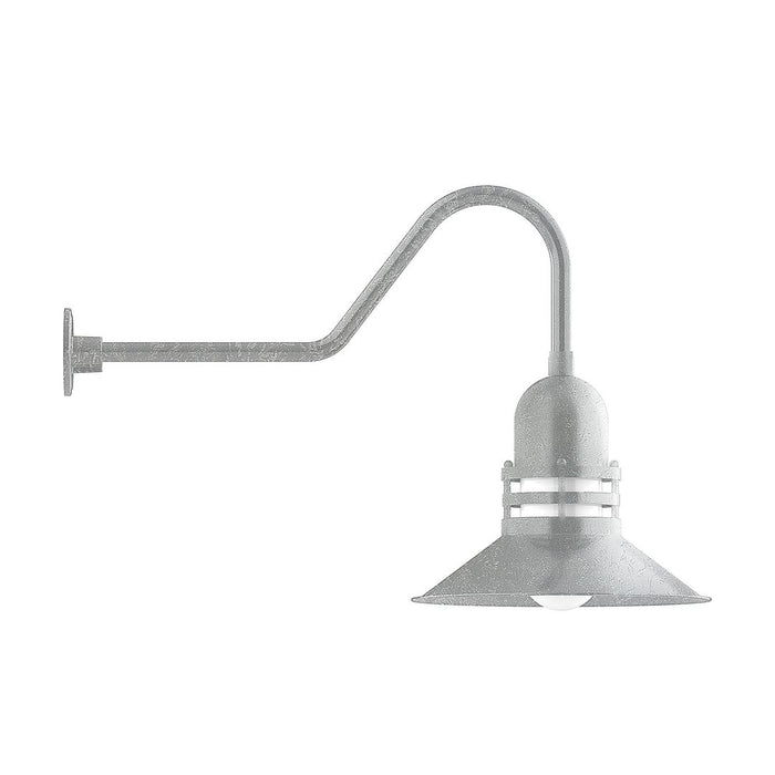 Atomic 16" LED Gooseneck Wall Light in Painted Galvanized