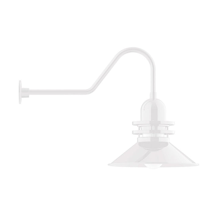 Atomic 18" Gooseneck Wall Light in White