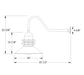 Atomic 18" gooseneck wall light in Slate Gray Line Drawing
