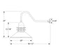 Atomic 20" gooseneck wall light in Slate Gray Line Drawing