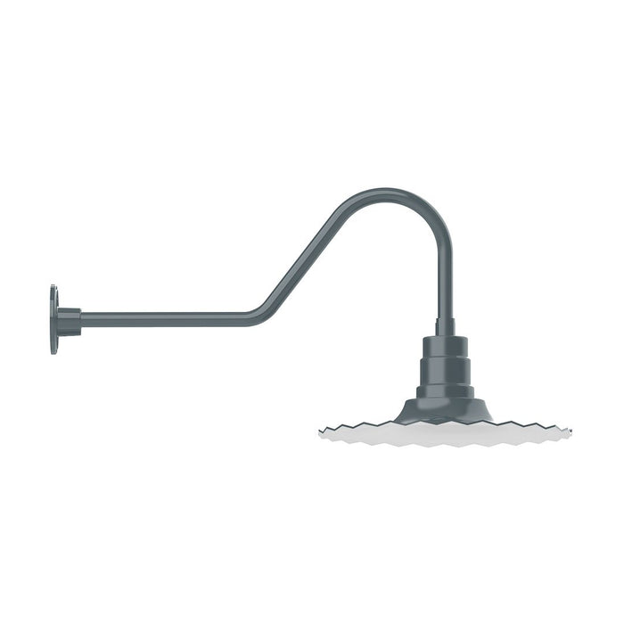 Radial 16" Gooseneck Wall Light in Slate Gray