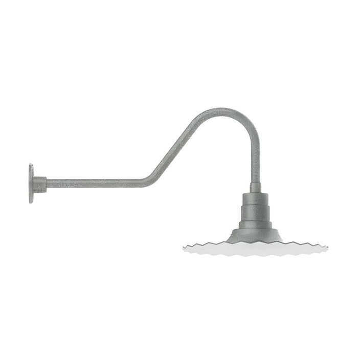 Radial 16" Gooseneck Wall Light in Painted Galvanized