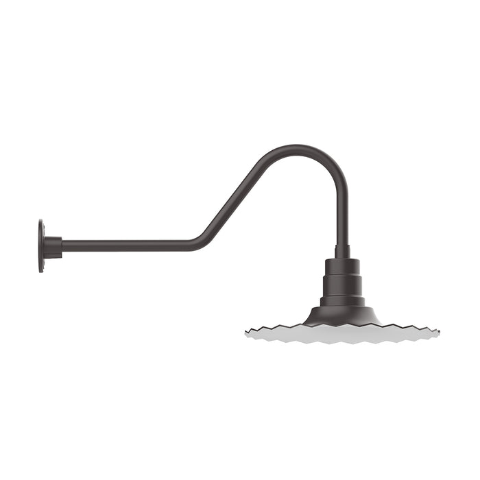 Radial 16" gooseneck wall light in Bronze Matte | Montclair Light Works