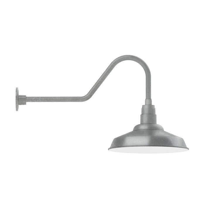 Warehouse 16" Gooseneck Wall Light in Painted Galvanized