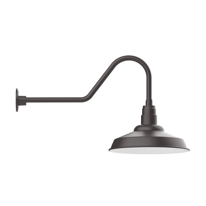 Warehouse 16" LED Gooseneck Wall light in Bronze Matte | Montclair Light Works