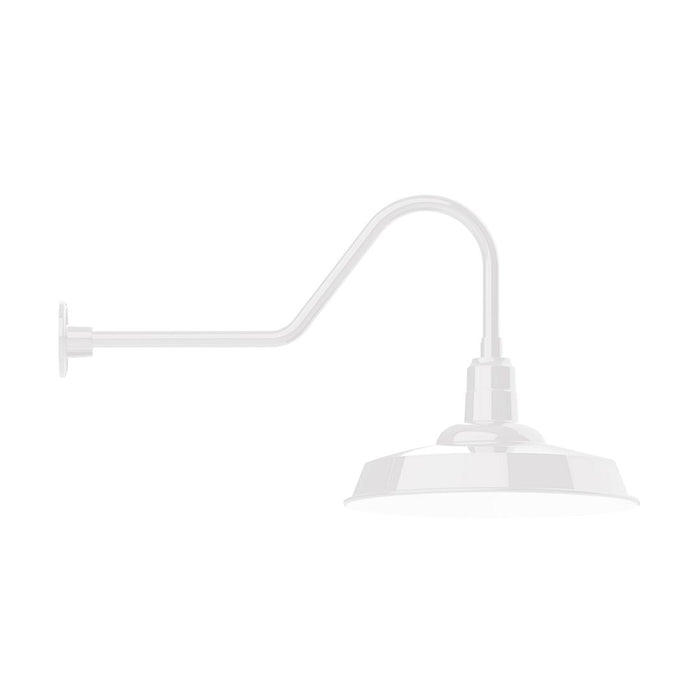 Warehouse 18" Gooseneck Wall Light in White