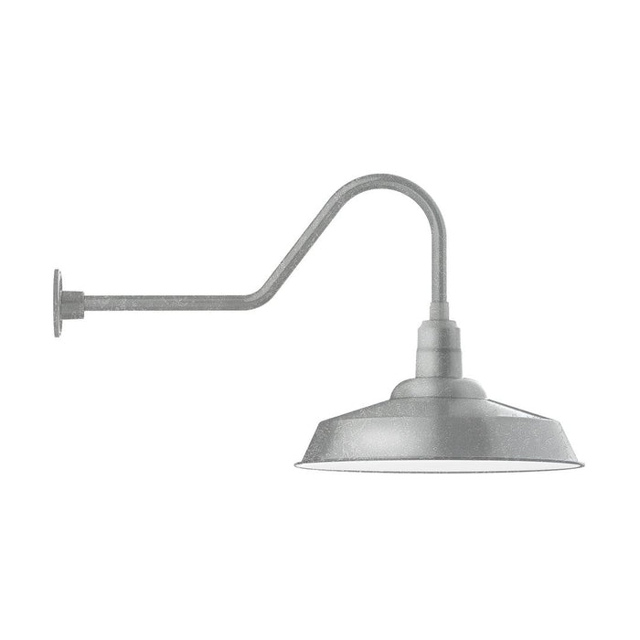 Warehouse 20" LED Gooseneck Wall Light in Painted Galvanized