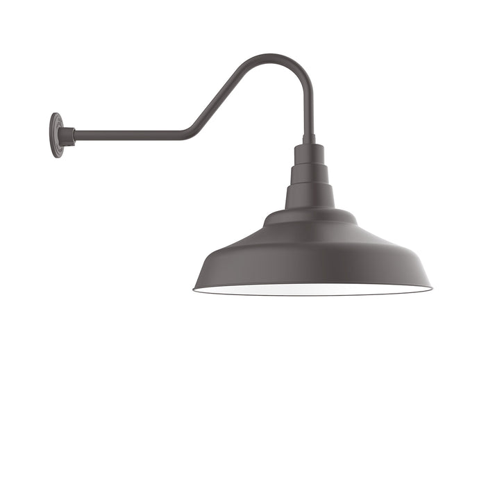 Warehouse 24" gooseneck wall light in Bronze Matte | Montclair Light Works