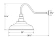 Warehouse 24" LED Gooseneck Wall light in Forest Green | Montclair Light Works