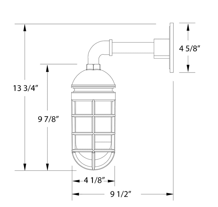 Vaportite wall light in Light Blue Line Drawing