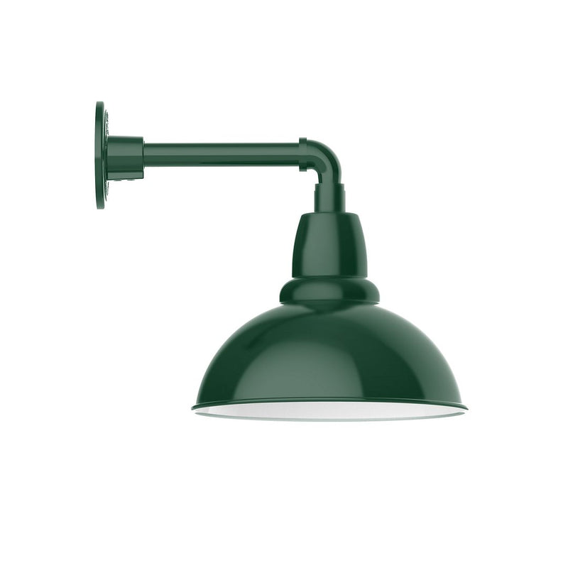 Cafe 12" Straight Arm Wall Light in Forest Green