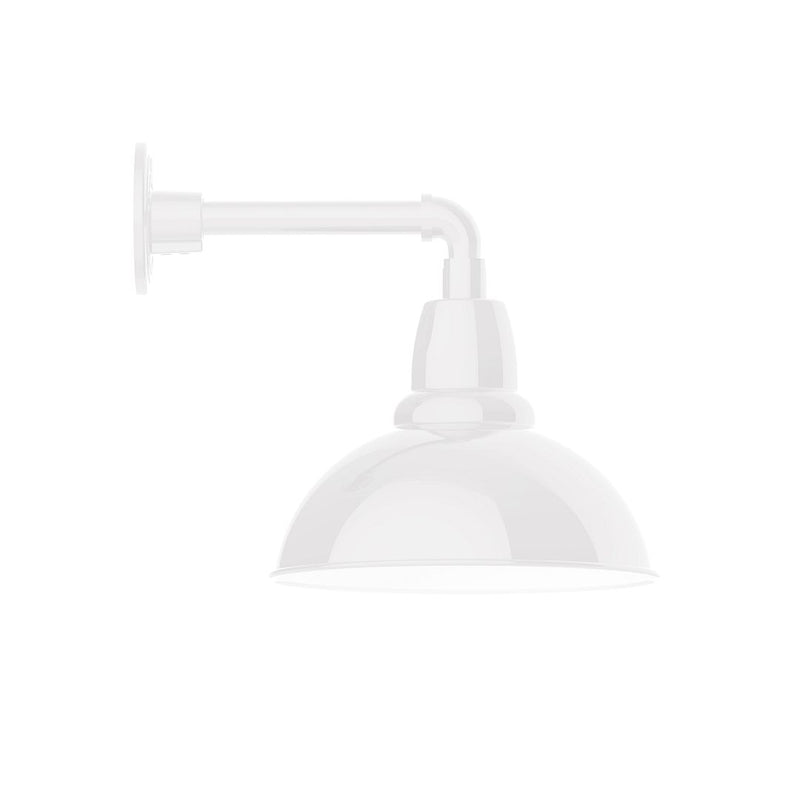 Cafe 12" Straight Arm Wall Light in White