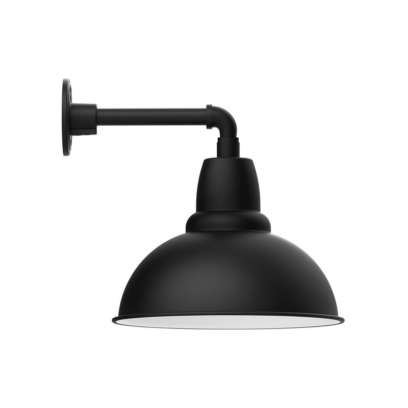 Cafe 14" Straight Arm Wall Light in Black