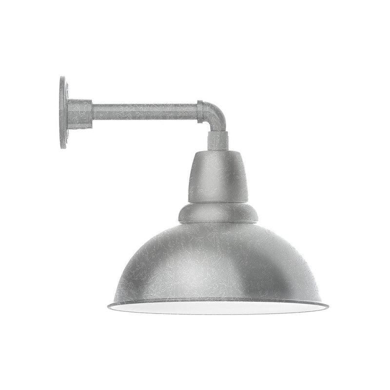 Cafe 14" Straight Arm Wall Light in Painted Galvanized
