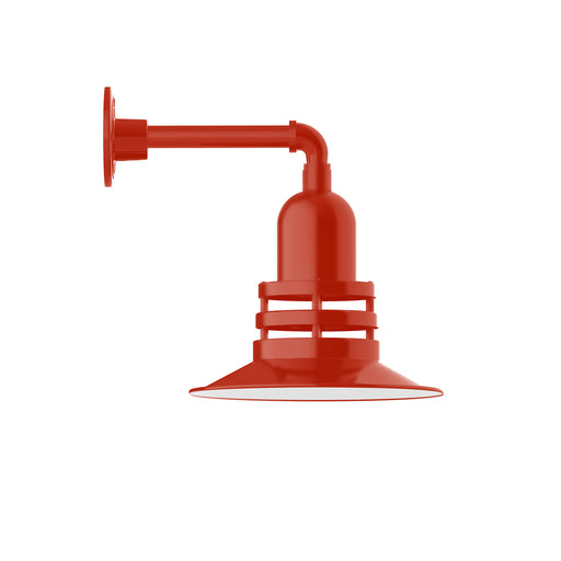 Atomic 12" Straight Arm wall light in Vermillion | Montclair Light Works