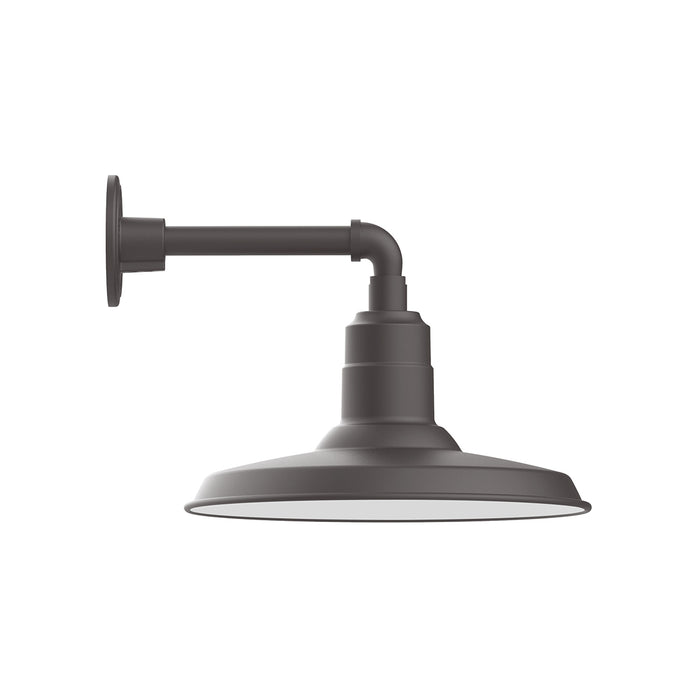 Warehouse 14" Straight Arm wall light in Bronze Matte | Montclair Light Works