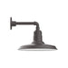 Warehouse 14" Straight Arm wall light in Bronze Matte | Montclair Light Works