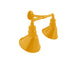 Angle 10" 2-Light Straight Arm Wall Light in Bright Yellow in Bright Yellow | Montclair Light Works