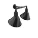 Angle 12" 2-Light LED Straight Arm Wall Light in Black in Black | Montclair Light Works