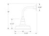 Warehouse 10" Curved Arm wall light in Vermillion | Montclair Light Works