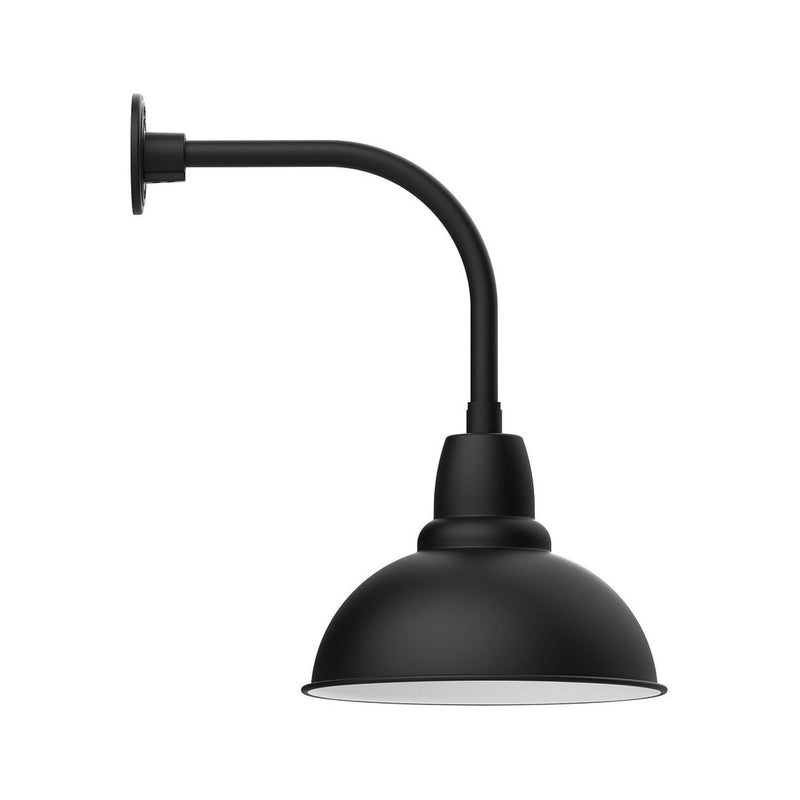 Cafe 14" Curved Arm wall light in Black