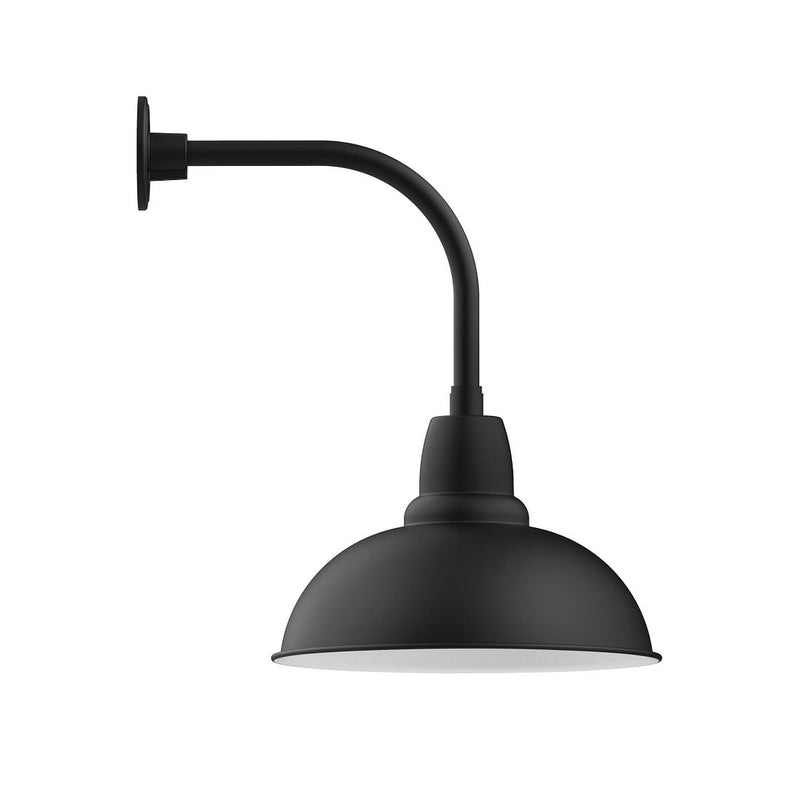Cafe 16" LED Curved Arm Wall light in Black