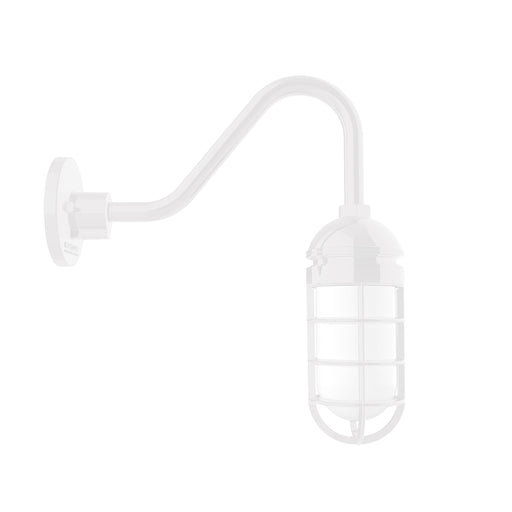 Vaportite Gooseneck Wall Light in White | Montclair Light Works