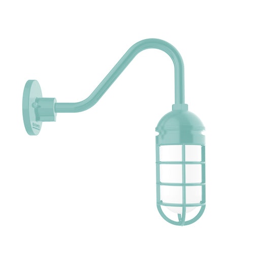 Vaportite Gooseneck Wall Light in Sea Green | Montclair Light Works