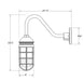Vaportite Gooseneck Wall Light in Bright Yellow | Montclair Light Works