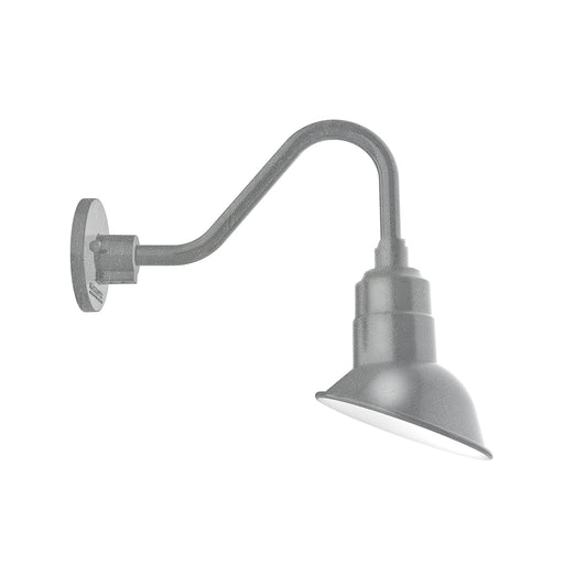 Angle 7 inch Gooseneck Wall Light in Painted Galvanized | Montclair Light Works