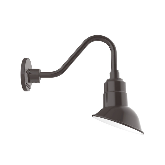 Angle 7 inch Gooseneck Wall Light in Architectural Bronze | Montclair Light Works