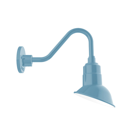 Angle 7 inch Gooseneck Wall Light in Light Blue | Montclair Light Works