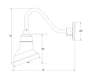 Angle 7 inch Gooseneck Wall Light in Vermillion | Montclair Light Works