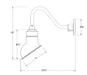 Emblem 7 inch gooseneck wall light in Barn Red | Montclair Light Works