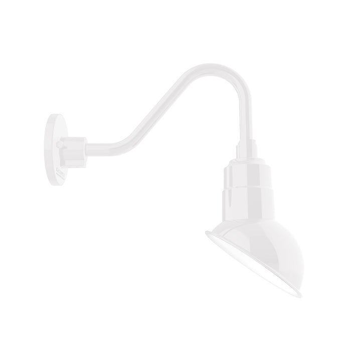 Emblem 7 inch gooseneck wall light in White | Montclair Light Works