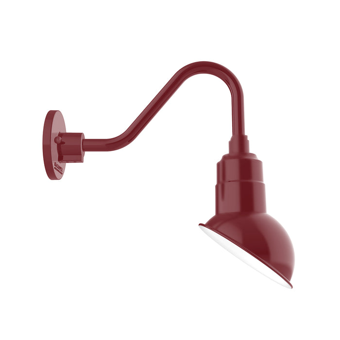 Emblem 7 inch gooseneck wall light in Barn Red | Montclair Light Works