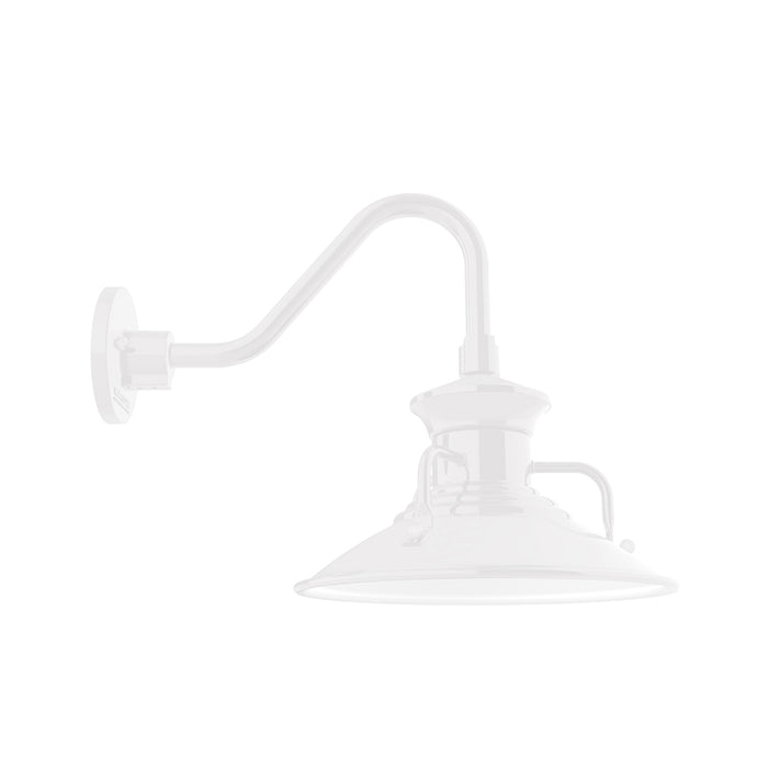 Homestead 12 inch Gooseneck wall light in White | Montclair Light Works