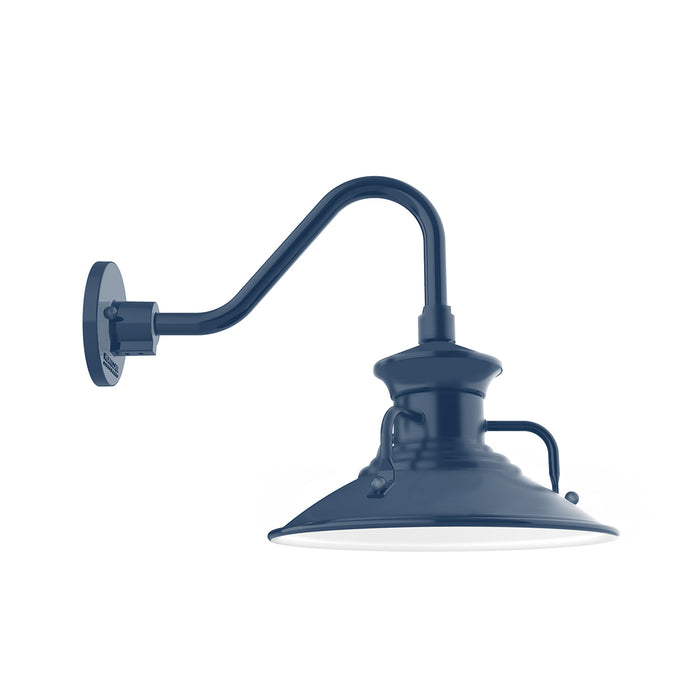 Homestead 12 inch Gooseneck wall light in Navy | Montclair Light Works