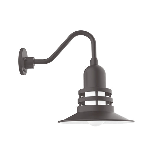Atomic 12 inch Gooseneck wall light in Bronze Matte | Montclair Light Works