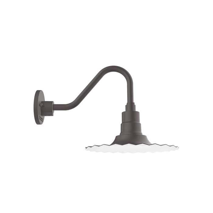 Radial 12 inch Gooseneck wall light in Bronze Matte | Montclair Light Works