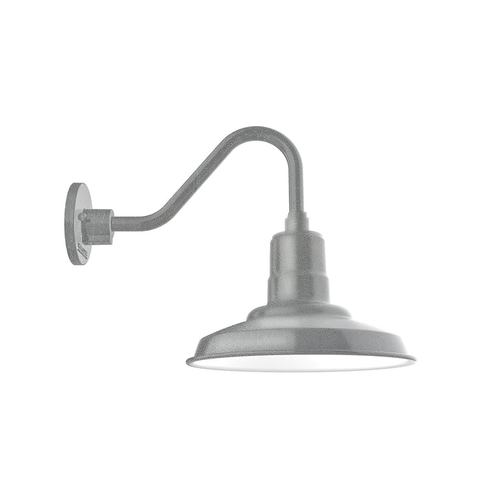 Warehouse 12 inch LED Gooseneck Wall light in Painted Galvanized | Montclair Light Works