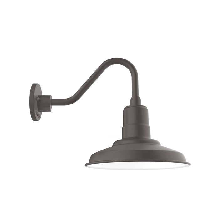 Warehouse 12 inch Gooseneck wall light in Bronze Matte | Montclair Light Works