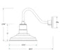 Warehouse 12 inch LED Gooseneck Wall light in Painted Galvanized | Montclair Light Works