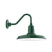 Warehouse 14 inch gooseneck wall light in Forest Green | Montclair Light Works